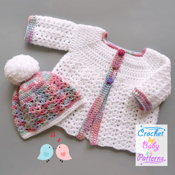 Baby Cardigan and Hat