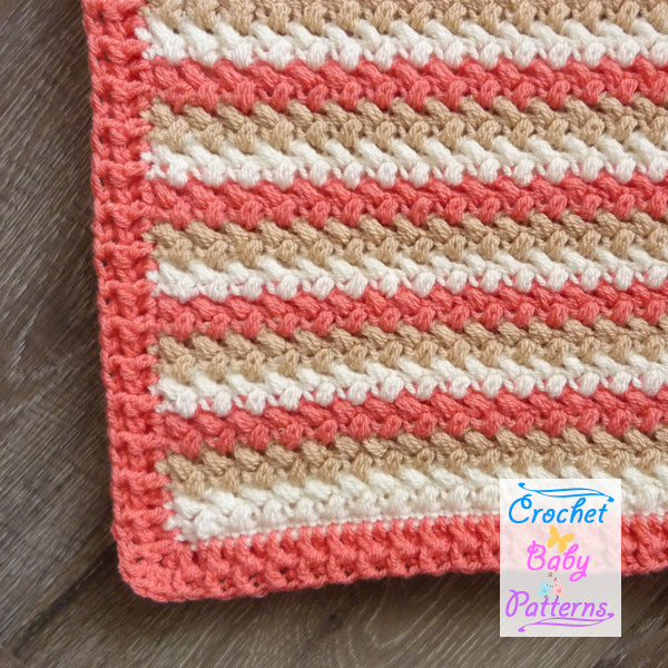 Bean Stitch Baby Blanket