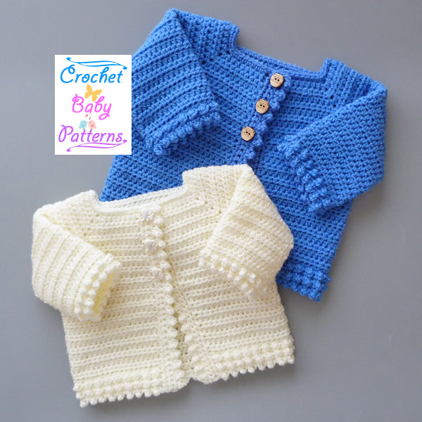 Cotswold Baby Cardigan – Crochetbabypatterns - Main Image