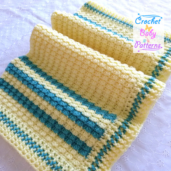 Front Loop Cluster Baby Blanket