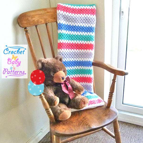 Granny Stripe Baby Blanket