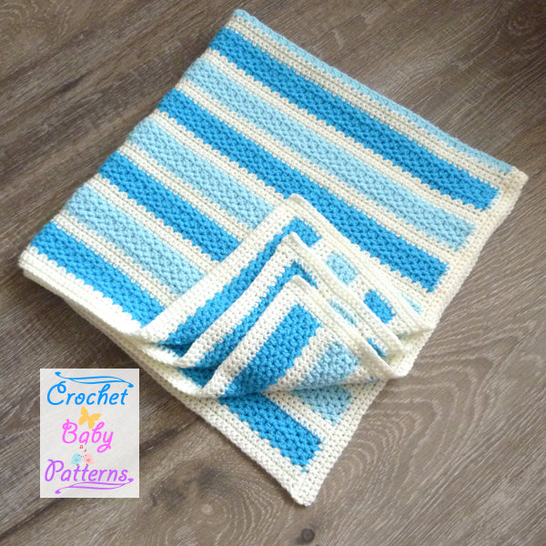 Ocean Blue Baby Blanket