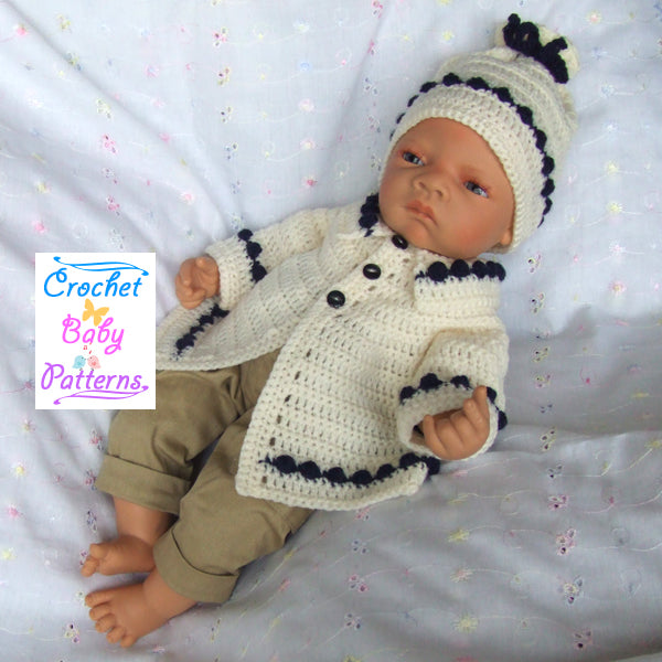 Preemie Collared Cardigan Set