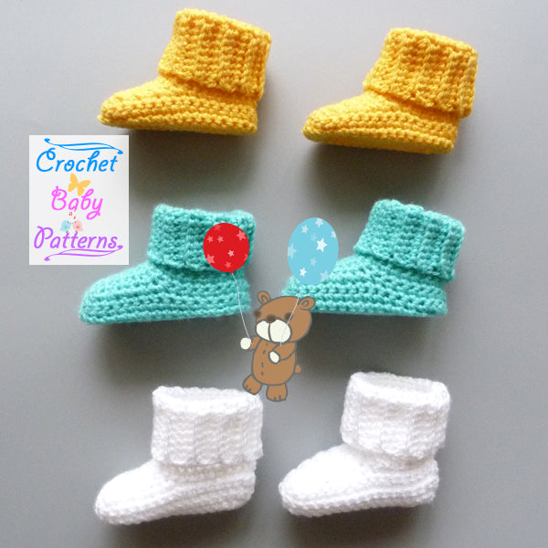 Rib Cuff Baby Booties