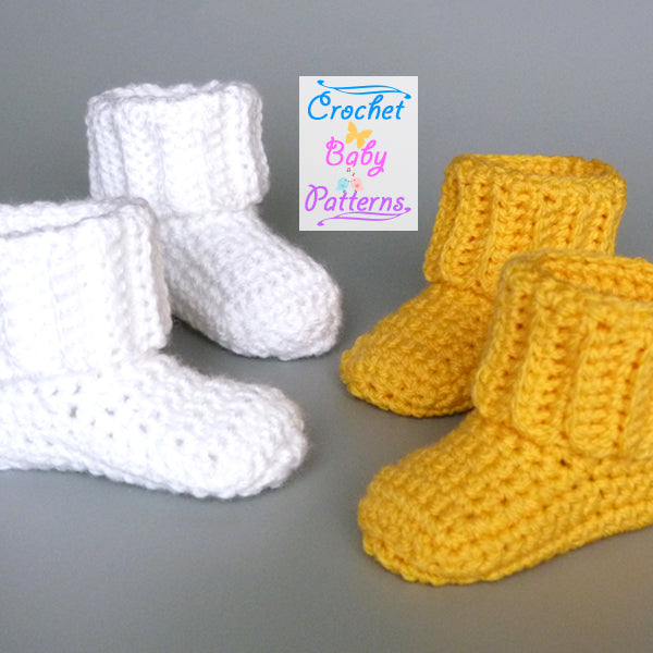 Rib Cuff Baby Booties