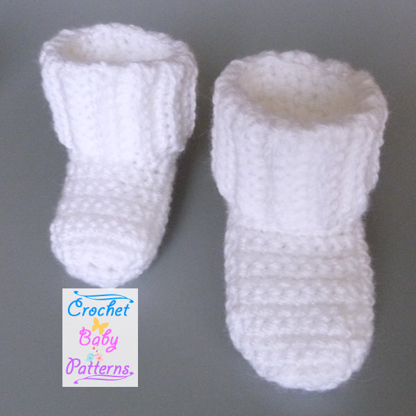Rib Cuff Baby Booties