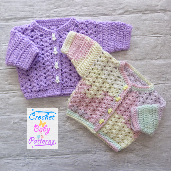 Shell Stitch Premature Baby Cardigan