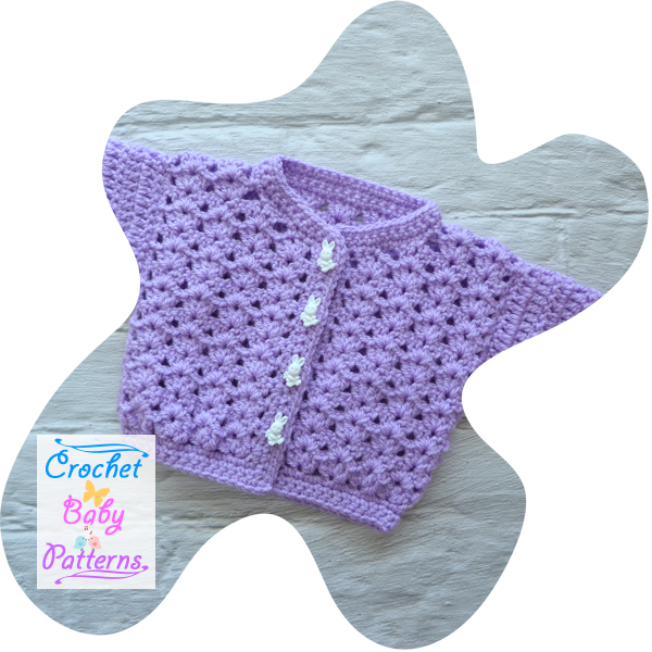 Shell Stitch Premature Baby Cardigan