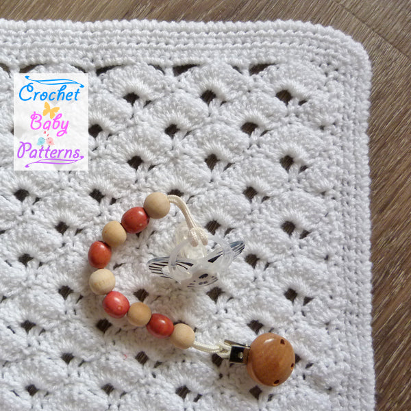 Staggered Shells Baby Shawl