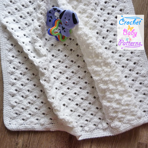 Staggered Shells Baby Shawl