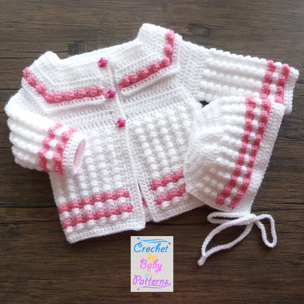 Baby Jacket and Bonnet