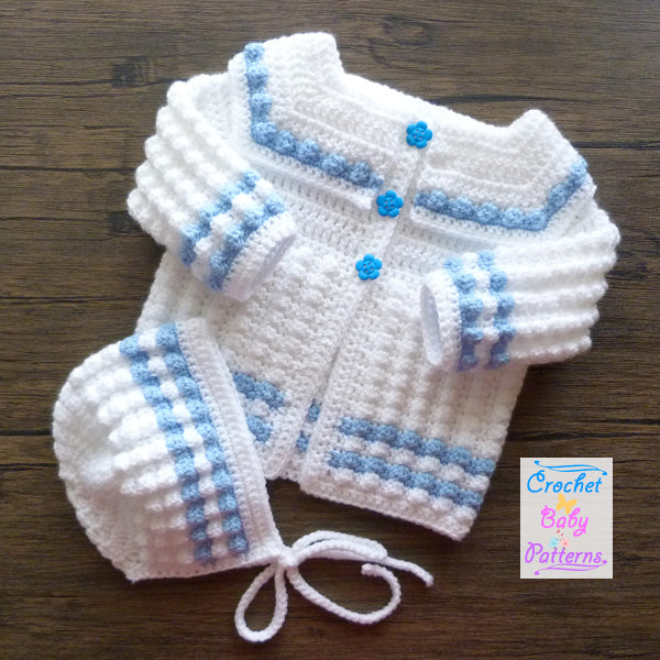 Baby Jacket and Bonnet