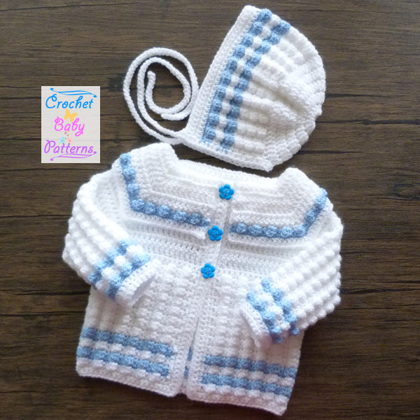 Baby Jacket and Bonnet