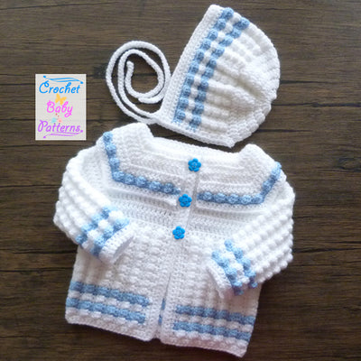 Baby Jacket and Bonnet