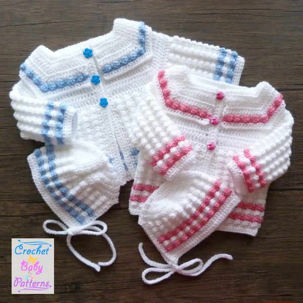 Baby Jacket and Bonnet