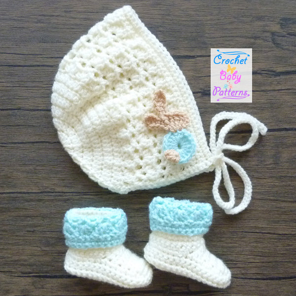Billie Bunny Baby Hats & Booties