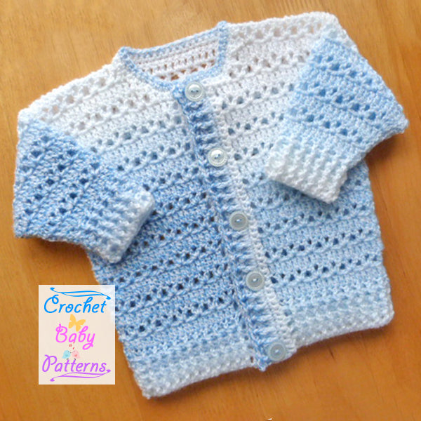 Button Through Cardigan – Crochetbabypatterns