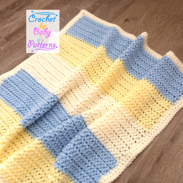 Chunky Herringbone Baby Blanket