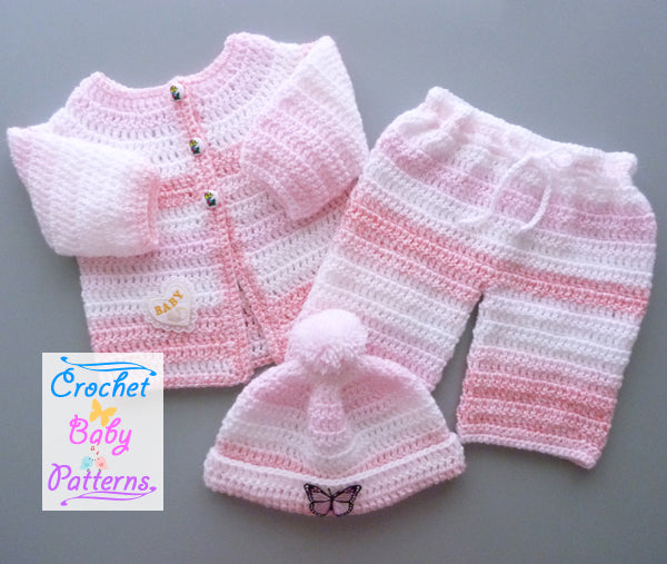 Easy Peasy Baby Set – Crochetbabypatterns