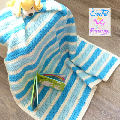 Ocean Blue Baby Blanket