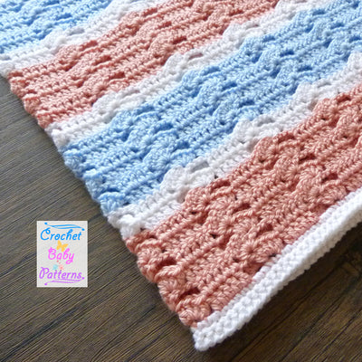Offset Shell Baby Blanket
