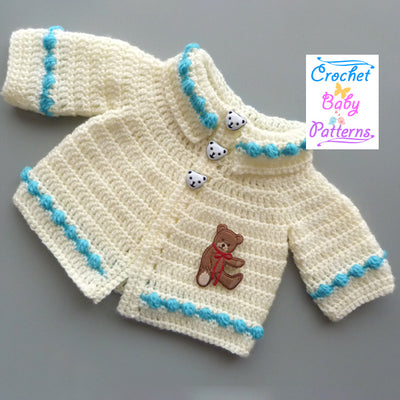 Preemie Collared Cardigan Set