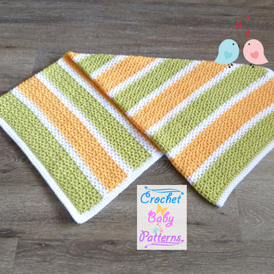 Small V-Stitch Baby Blanket