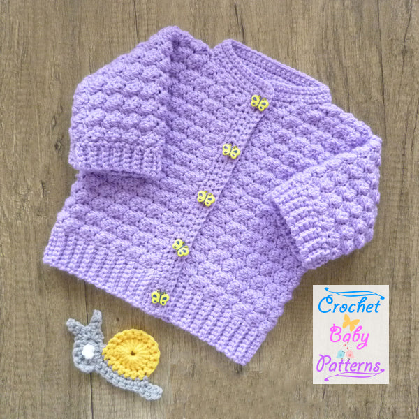 Speedy Snail Baby Cardigan