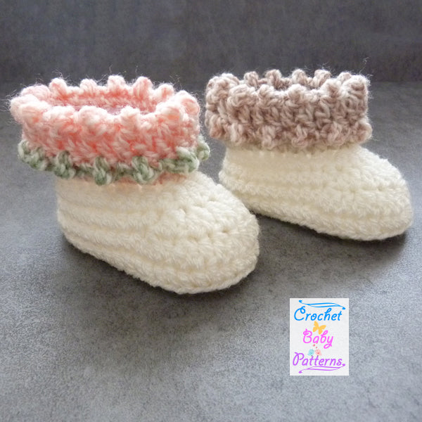 Sweet Dotty Baby Booties